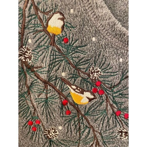 Croft and borrow fleece full zip embroidered bird sweater/jacket size small  - Picture 4 of 5